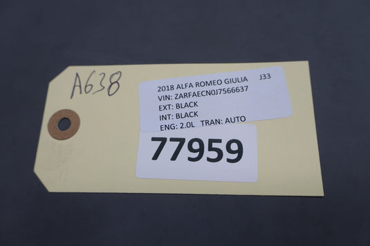 17-21 Alfa Romeo Giulia 2.0L Engine Motor EGR Exhaust Gas Valve 50051400 Oem