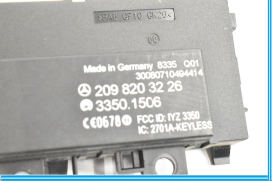 03-09 Mercedes W209 CLK350 CLK550 Keyless Go Control Module 2098203226 OEM