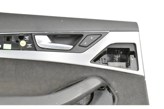 11-17 Audi A8  A8 Quattro Rear Left Side Interior Door Trim Panel Black OEM