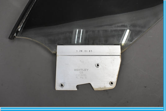 03-10 Bentley Continental GT Left Driver Side Vent Glass Window Panel Oem