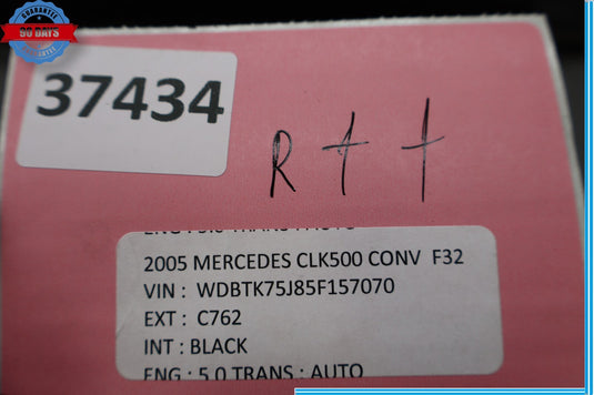 04-09 Mercedes W209 CLK500 CLK550 Convertible Trunk Lid Latch Trim Cover Oem