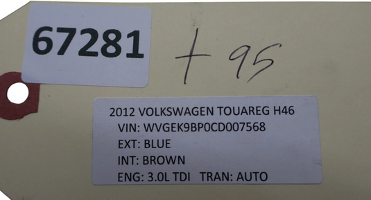11-17 Volkswagen VW Touareg Engine Splash Under Tray Mud Guard 7L8825225 Oem