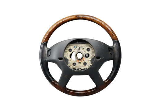 07-10 Mercedes-Benz S600 CL550 4 Spoke Steering Wheel Black W/ Paddles Wood Oem