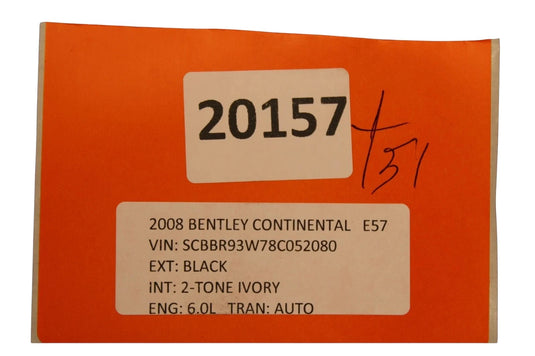 06-12 Bentley Continental Rear Left Side Trunk Panel Trim Cover 3W5867427 OEM