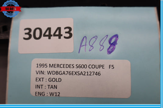 94-99 Mercedes W140 S600 S500 Coupe AC A/C Heater Air Vent Control Oem