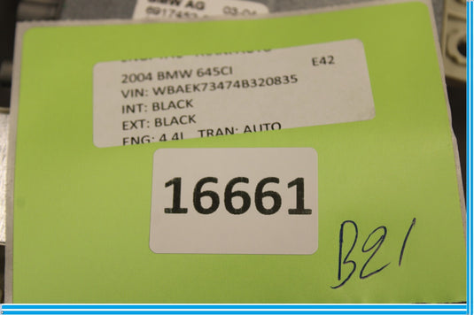 04-10 BMW 645Ci 650i Navigation Antenna Control Module Unit Oem