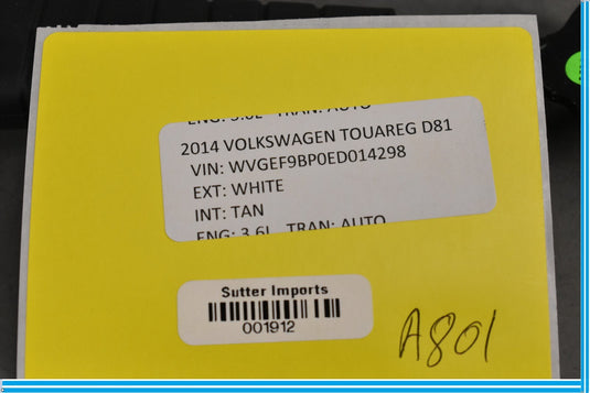 11-18 Volkswagen VW Touareg Front Right Passenger Seat Belt Buckle Receiver Oem