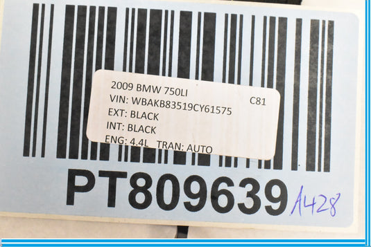 2009 - 2015 BMW 740 740Li F01 REAR CENTER SEAT BELT SEATBELT BUCKLE OEM