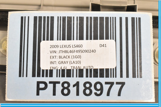 07-12 Lexus XF40 LS460 Front Left Driver Side Door Sill Scuff Plate Cover Oem