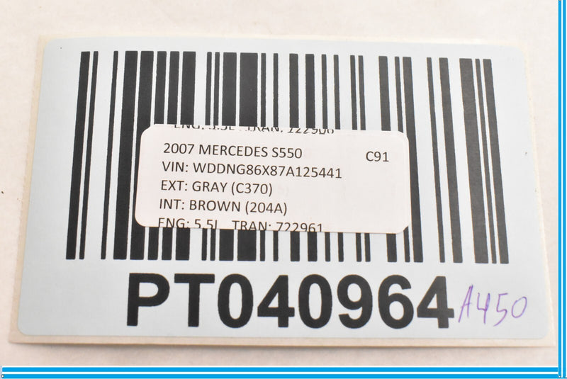 Load image into Gallery viewer, 07-13 MERCEDES W221 S-CLASS REAR LEFT DOOR SCUFF SILL PLATE TRIM 2216801735 OEM
