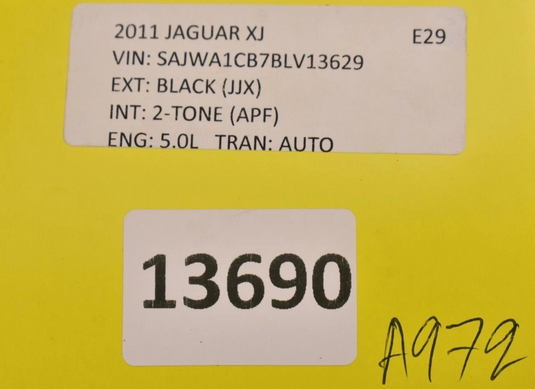 10-19 Jaguar XJ XJR X351 Rear Left Side Exterior Door Handle W/ Keyless Go Oem