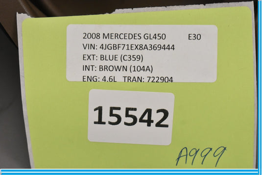 06-12 Mercedes W164 GL550 GL450 Steering Column Trim Shroud Cover Black Oem
