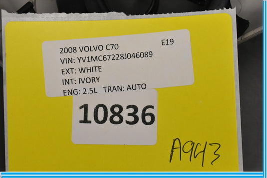 07-13 Volvo C70 Left Driver Side Dash Dashboard Cover Trim Panel Oem