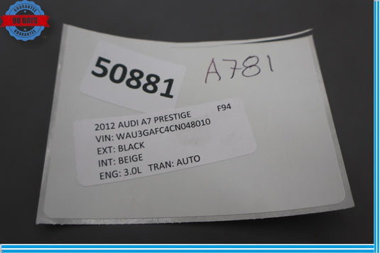 12-18 Audi A7 Quattro Front Right Passenger Seat Lower Storage Drawer Tray Oem