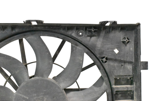 11-17 Porsche Cayenne 958 Radiator Cooling Thermo Fan Motor Shroud Assembly OEM
