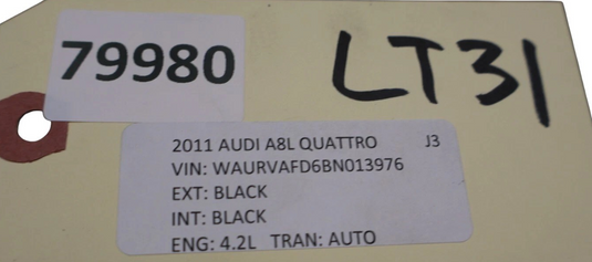 11-18 Audi A8 Quattro Rear Trunk Deck Shelf Speaker Package Trim Cover Panel Oem