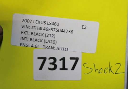 2007 - 2012 LEXUS LS460 RWD FRONT RIGHT SHOCK ABSORBER STRUT & COIL SPRING OEM