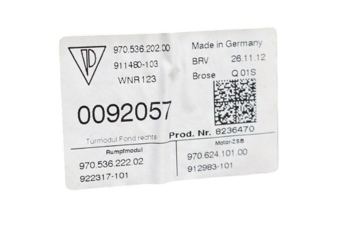 Load image into Gallery viewer, 10-16 Porsche Panamera 970 Rear Right Side Door Window Regulator Panel Oem
