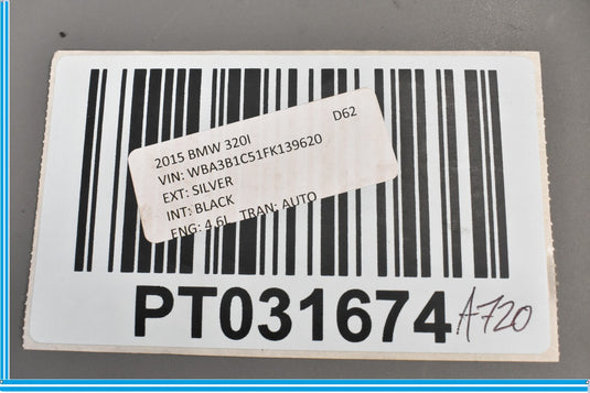 12-16 BMW F30 320I 328I 335I Rear Left Side Upper C Pillar Trim Cover Panel Oem