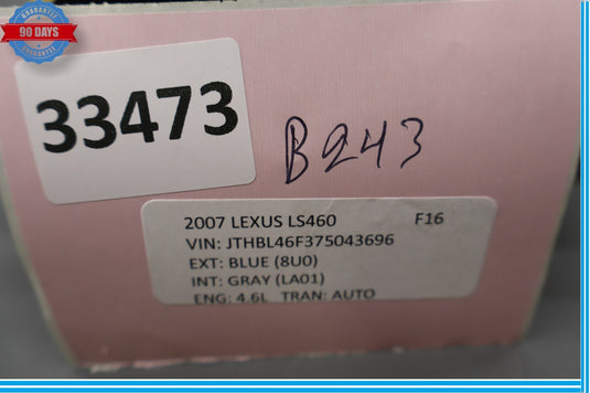 07-12 Lexus LS460 LS460L Electronic Parking Brake Control Switch Trim Oem