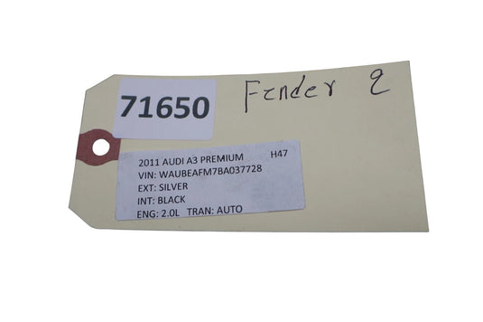09-13 Audi A3 A3 Quattro Front Right Passsenger Side Fender Cover Assembly Oem