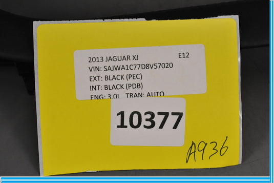 10-15 Jaguar XJ XJL XJR Front Left Driver Center Console Side Trim Black Oem
