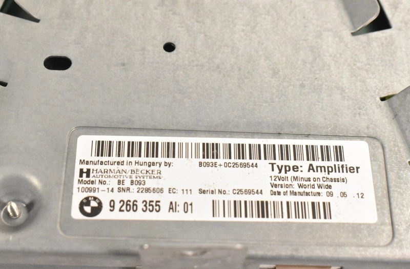 Load image into Gallery viewer, 11-16 BMW 528i 535i 550i Stereo Audio Amp Amplifier Harman Becker 9266355 Oem
