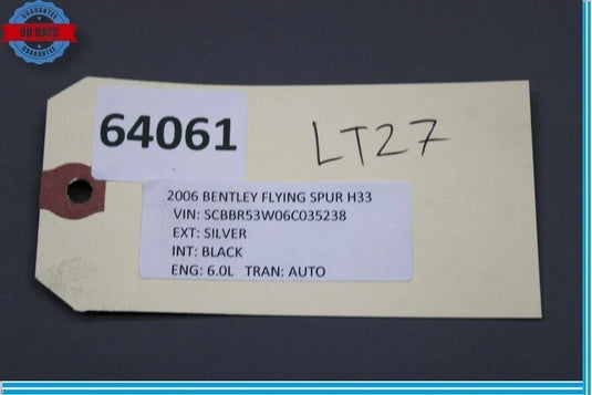 06-12 Bentley Continental Flying Spur Rear Seat Cover Panel Carpet Oem