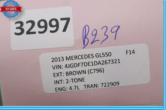 13-19 Mercedes GL550 3rd Row Right Side Seat Folding Power Switch Button Oem