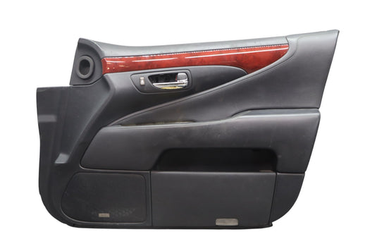 07-09 Lexus LS460 Front Right Side Interior Door Panel Cover Assembly Black Oem