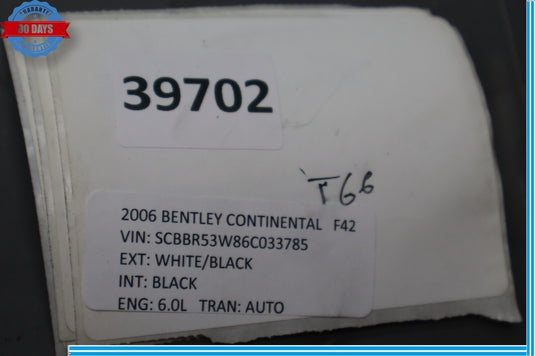 03-12 Bentley Continental Flying Spur Front Right Side Glovebox Lid Trim Oem