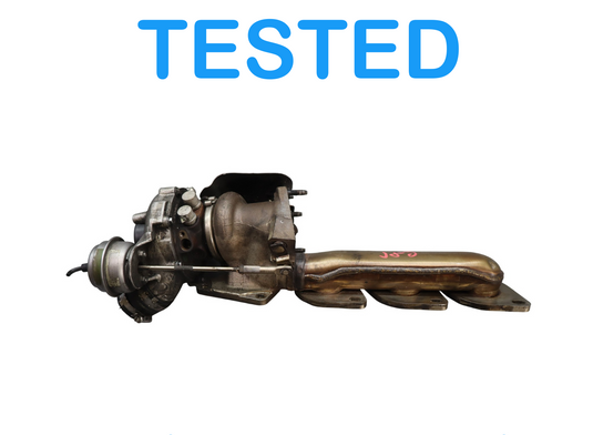 11-20 Mercedes GL550 M278 Left Side Turbocharger Turbo Charger Manifold Oem