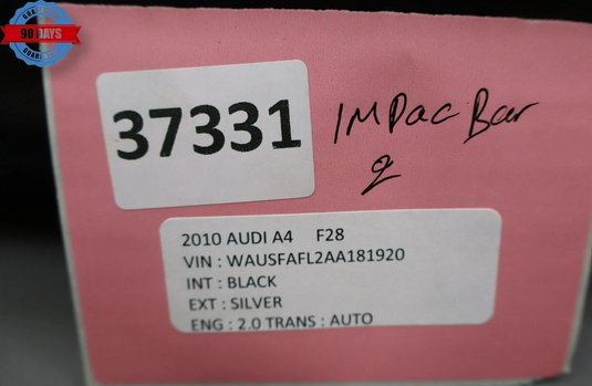 09-16 Audi A4 A4 Quattro Rear Bumper Reinforcement Impact Bar Beam 8T0807313 Oem