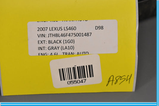 07-12 Lexus LS460 XF40 Rear Left Side Door Window Regulator Switch Oem