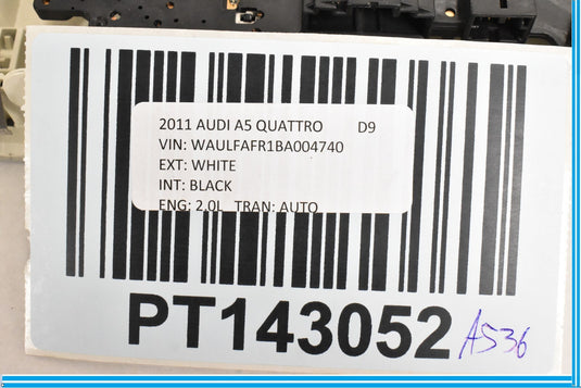 2008-2012 AUDI A4 S4 A5 S5 Q5 SQ5 OVERHEAD DOME LIGHT CONSOLE 8T0 947 135 H OEM