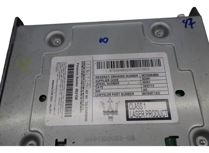 Load image into Gallery viewer, 14-17 Maserati Ghibli Dash CD Changer Climate Control Panel 6700190640 Oem
