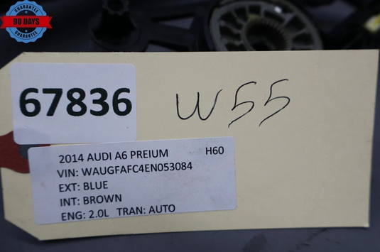 12-18 Audi A6 Rear Right Passenger Side Door Window Regulator 4G0839462 Oem