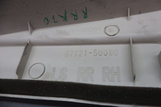 07-12 Lexus XF40 LS460 Rear Right Passenger Side Door Trim Panel 6772150091 Oem