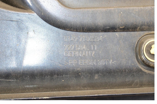 09-15 BMW 750Li F01 F02 Trunk Lid License Trim Cover Panel 51497186534 OEM