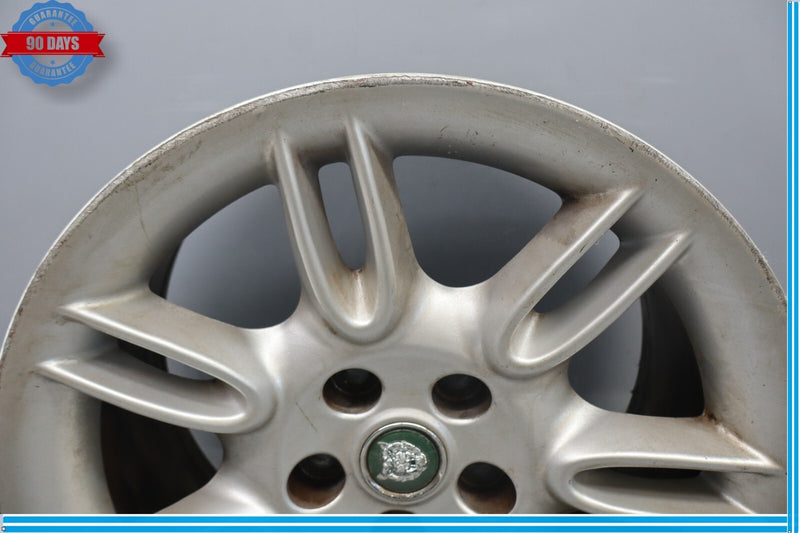 Load image into Gallery viewer, 97-06 Jaguar X100 XK8 XKR Impeller 9 x 18 Rear Wheel Rim Silver MJE6118BA Oem
