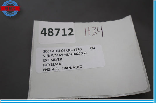 07-09 AUDI Q7 4L Front Right Passenger Side Upper Seat Headrest Head Rest Oem