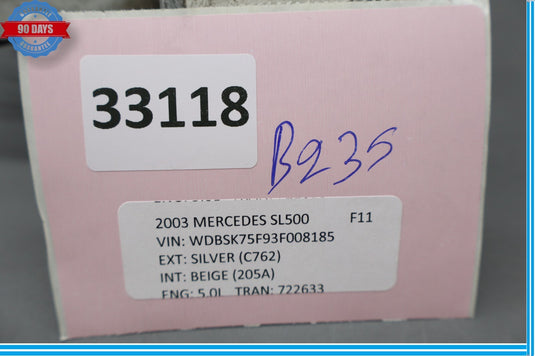 03-06 Mercedes R230 SL500 SL600 Hood Hook Opener Release Lever Lock Latch Oem