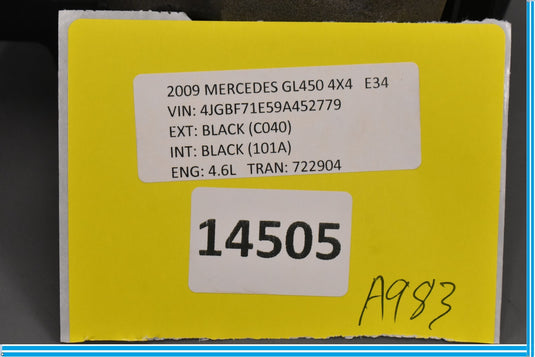 06-12 Mercedes W164 GL500 GL450 Front Left Side Speaker Door Mirror Cover Oem