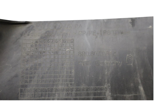 13-17 Audi Q5 SQ5 Front Engine Upper Slam Panel Cover Black 8R0807081A OEM