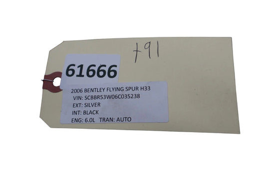 06-12 Bentley Continental Flying Spur Rear Left Side Trunk Panel  Cover Trim OEM