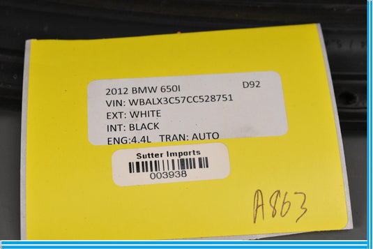 18-20 Jaguar E-Pace Rear Right Side Door Window Inner Weatherstrip Seal Oem