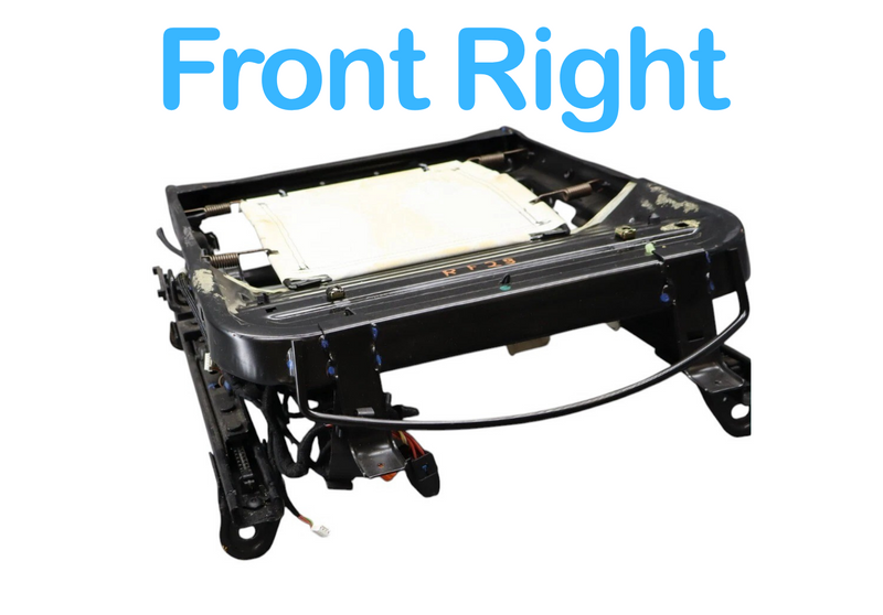 Load image into Gallery viewer, 03-13 Maserati Quattroporte Front Right Seat Rail Track Frame W/Motors Black Oem
