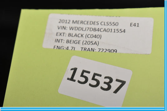 10-13 Mercedes CLS550 Rear Left Driver Side Window Door Window Auto Glass Oem