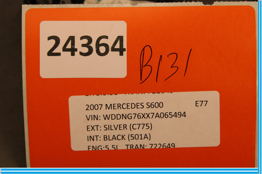 07-09 Mercedes S600 W221 Center Console Trim Cover A2216800308 Oem