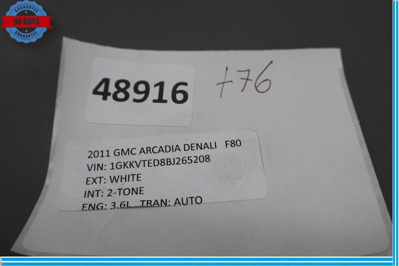 Load image into Gallery viewer, 07-17 GMC Acadia Demali Rear Right Passenger Side Inner Corner Glass Cap Oem
